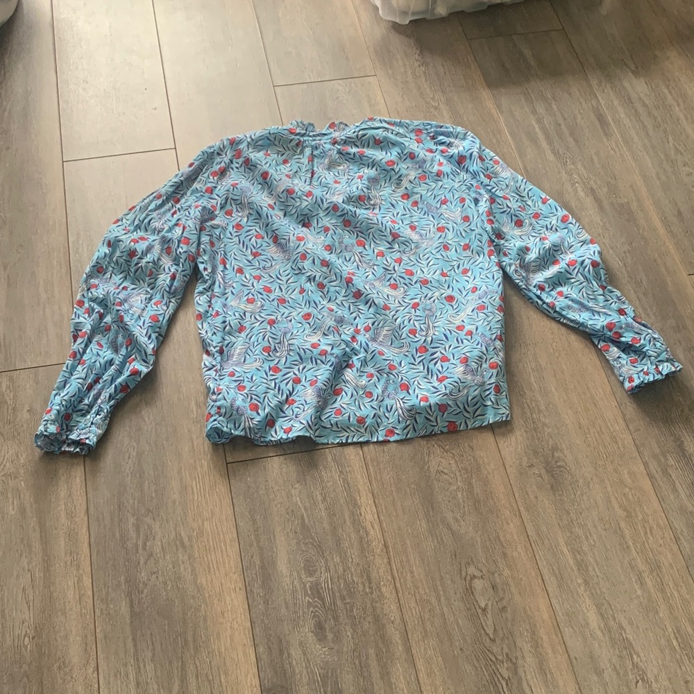 Banjanan Blue and Red Patterned Blouse - Picture 3 of 12